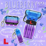 L Style KrystaL Flight Case "Blueberry" Blue/Purple with Black Band