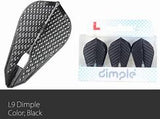 L Style Fantail Champagne Flights - L9 - Dimples - Black