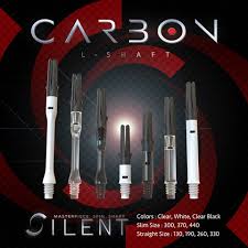 L Style L-Shafts Carbon Straight 190 (35mm) Silent Black/Clear Spinning