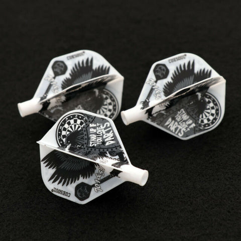 Cuesoul Tero AK4 Flights - Standard - White with Black Eagle