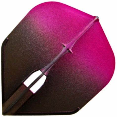 L Style Shape Champagne Flights - L3 - Two Tone Pink/Black